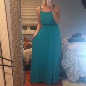 Teal maxi dress